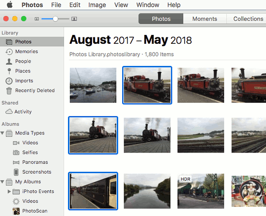 App view raw multiples photo on macbook air